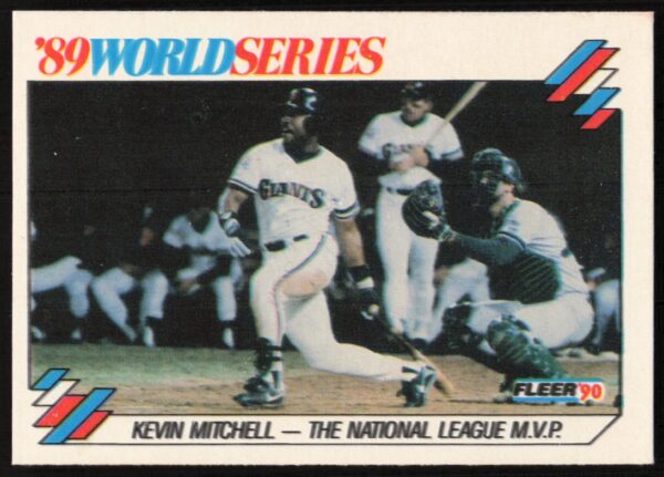 1990 Fleer Kevin Mitchell - The National League MVP World Series #2 (Front)