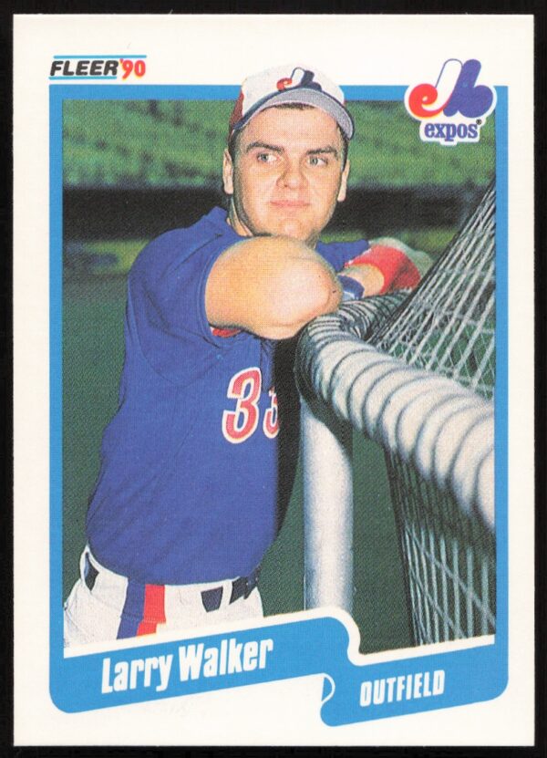 1990 Fleer Larry Walker #363 (Front)