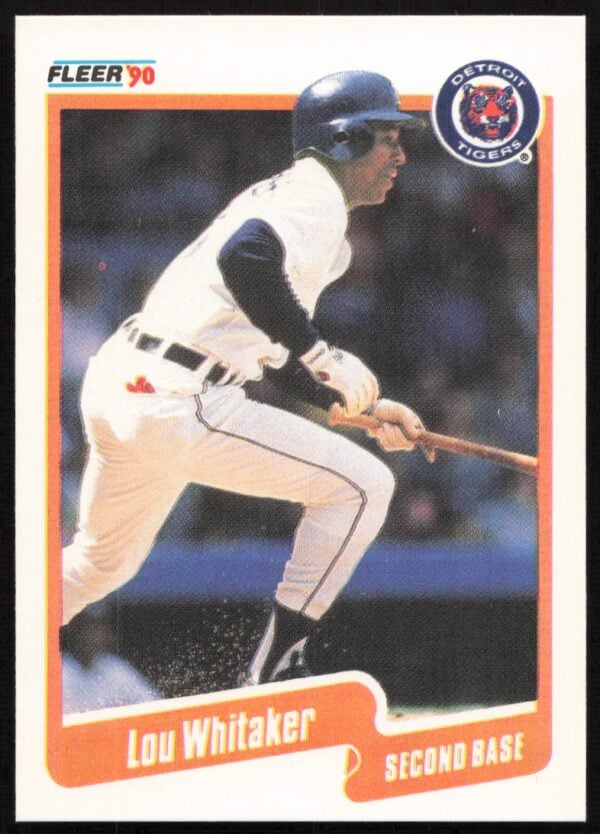 1990 Fleer Lou Whitaker #619 (Front)