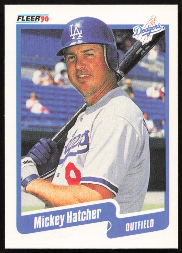 1990 Fleer Mickey Hatcher #398 (Front)