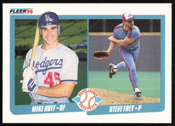 1990 Fleer Mike Huff / Steve Frey #649 (Front)