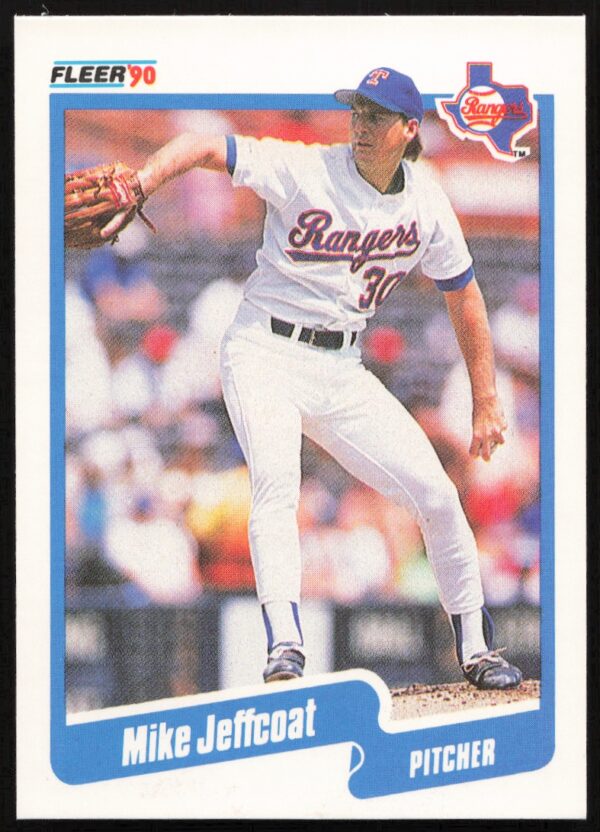 1990 Fleer Mike Jeffcoat #302 (Front)