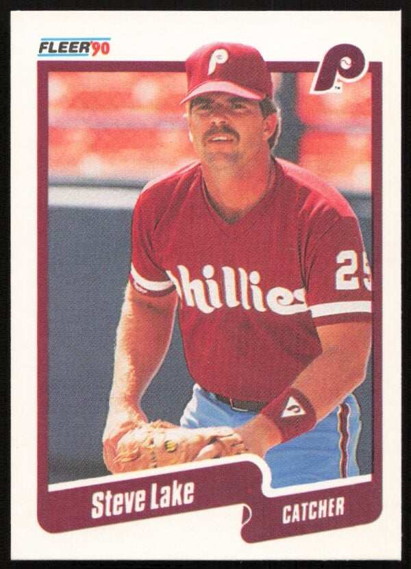 1990 Fleer Steve Lake #566 (Front)