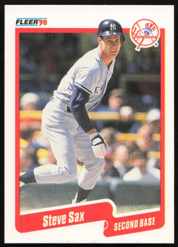 1990 Fleer Steve Sax #455 (Front)