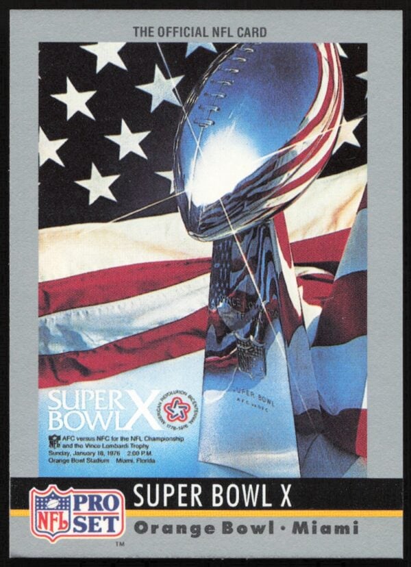 1990 Pro Set Super Bowl X Super Bowl Collectibles #10 (Front)