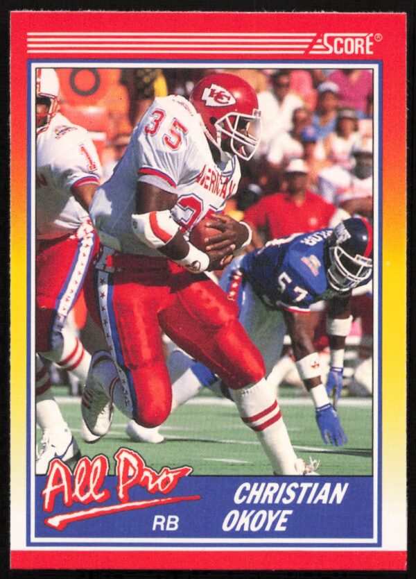 1990 Score Christian Okoye #581 (Front)
