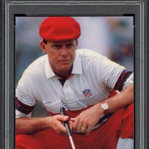 Authenticated 1991 Pro Set PGA Tour card featuring golfer Payne Stewart, graded NM-MT 8 by PSA.