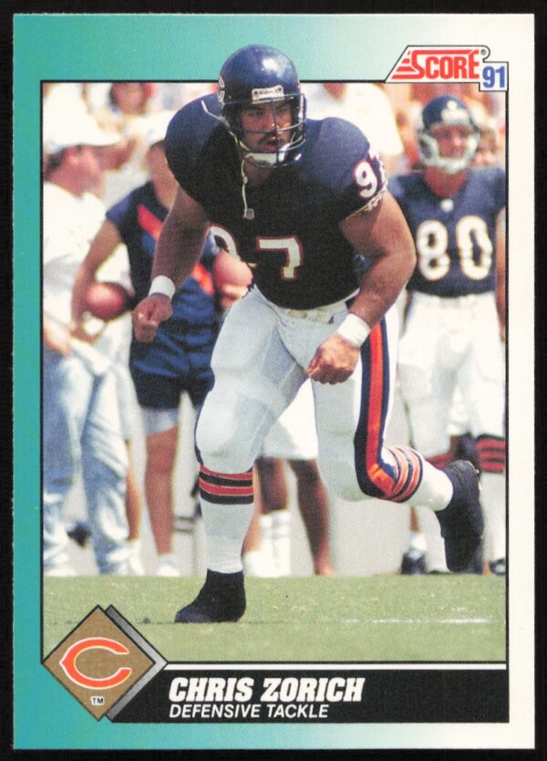 1991 Score Supplemental Chris Zorich #68T (Front)