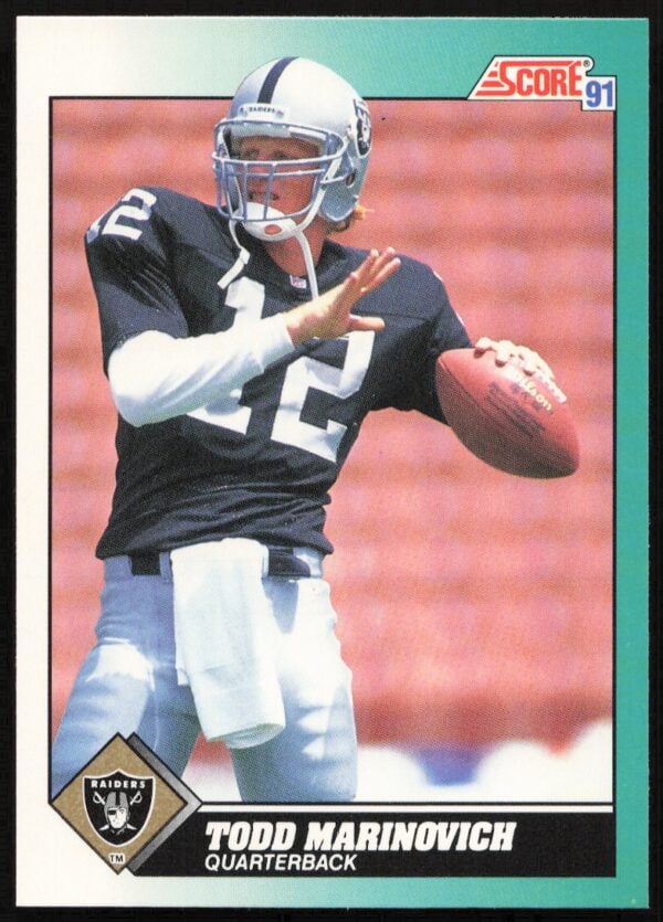 1991 Score Supplemental Todd Marinovich #37T (Front)