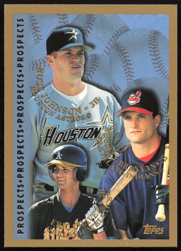 1998 Topps Eric Chavez / Russ Johnson / Russell Branyan Prospects #262 (Front)