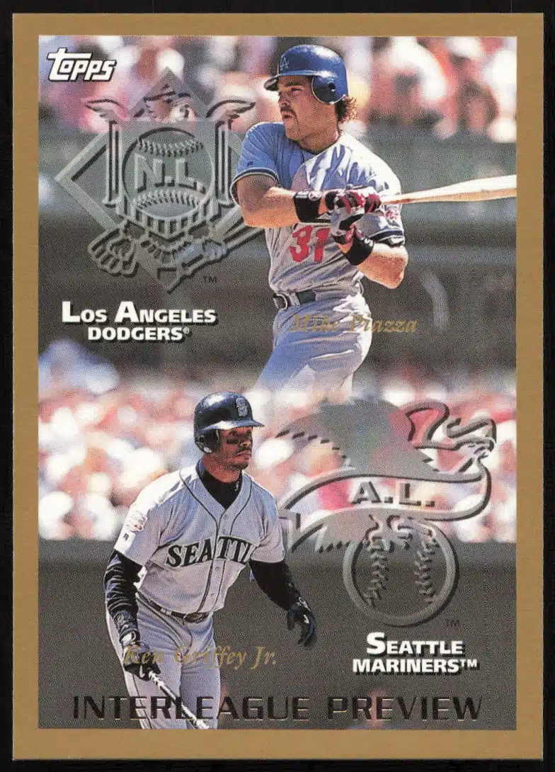 1998 Topps Mike Piazza / Ken Griffey Jr. Interleague Preview #479 (Front)