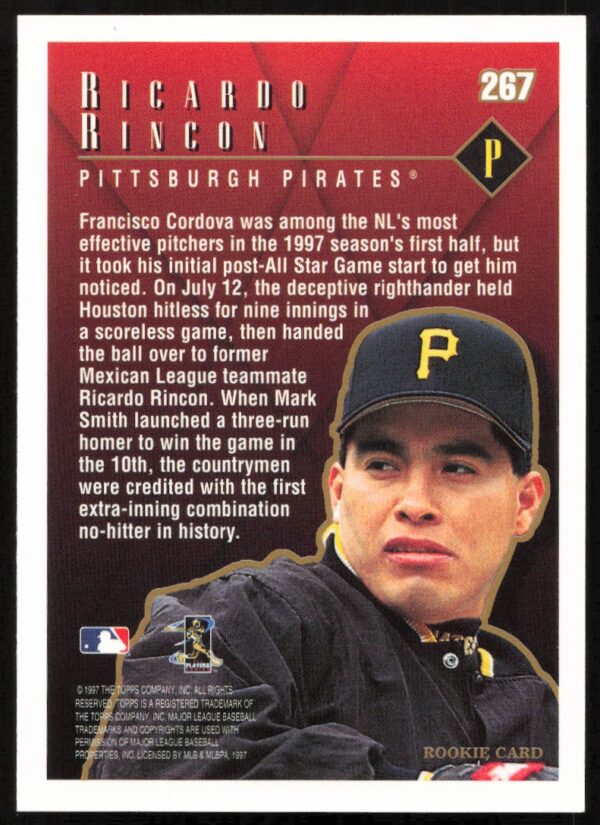 1998 Topps Ricardo Rincon / Francisco Cordova Season Highlights #267 (Back)