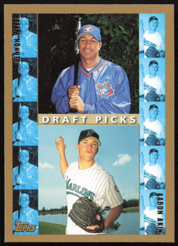 1998 Topps Vernon Wells / Aaron Akin Draft Picks #247 (Front)