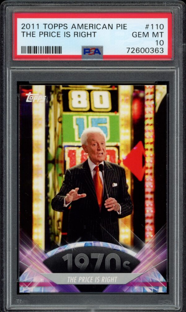 2011 Topps American Pie trading card, The Price is Right theme, graded Gem Mint 10 by PSA.