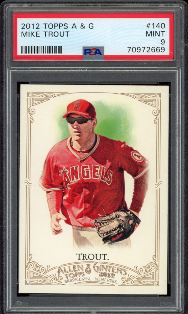 2012 PSA 9-rated Mike Trout baseball card from Topps Allen & Ginter series.