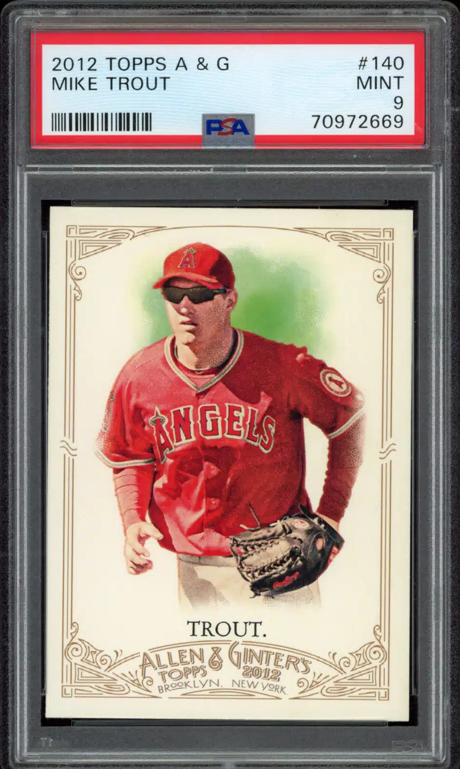 2012 Topps Allen & Ginter Mike Trout #140 (PSA 9) (Front)
