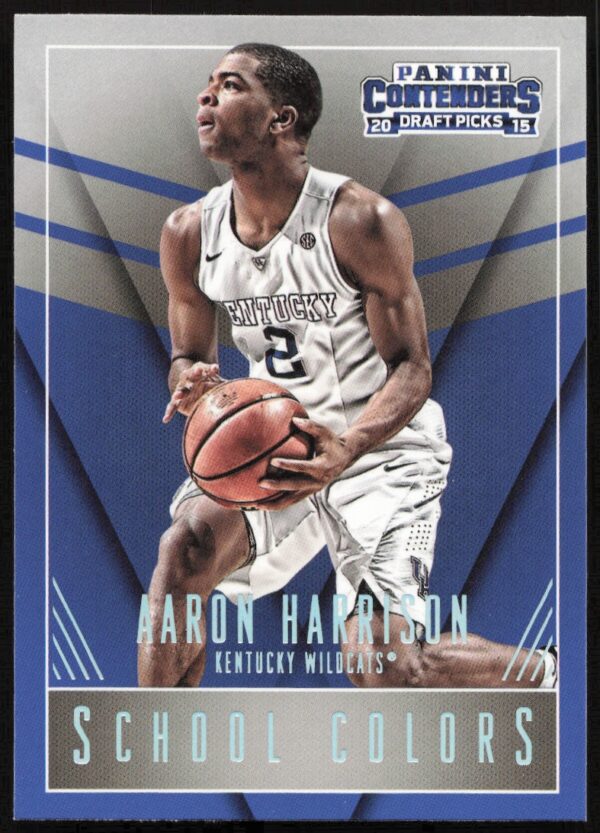 2015 Panini Contenders Draft Picks Aaron Harrison School Colors #1 (Front)