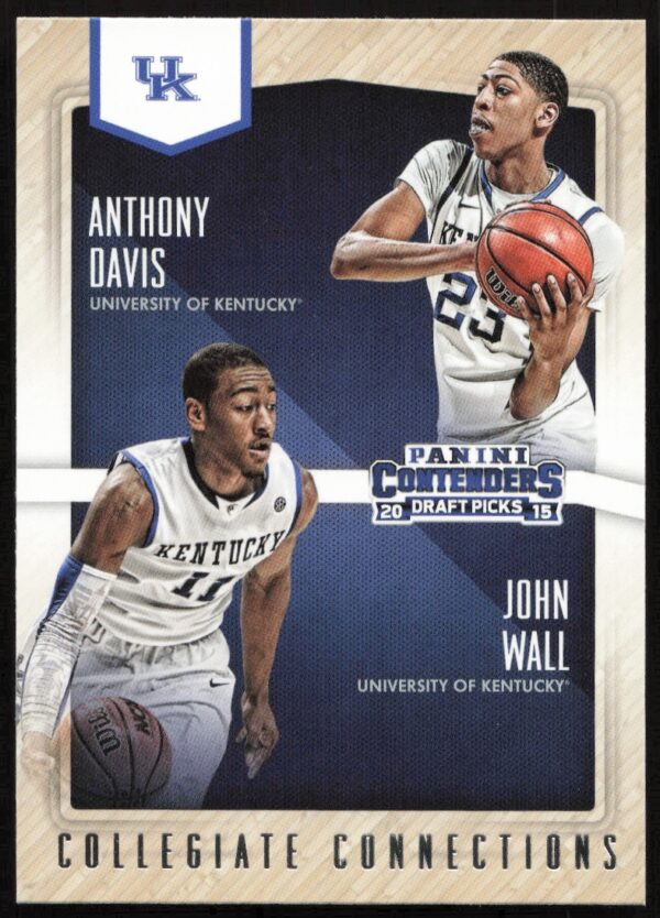 2015 Panini Contenders Draft Picks Anthony Davis / John Wall Collegiate Connections #8 (Front)