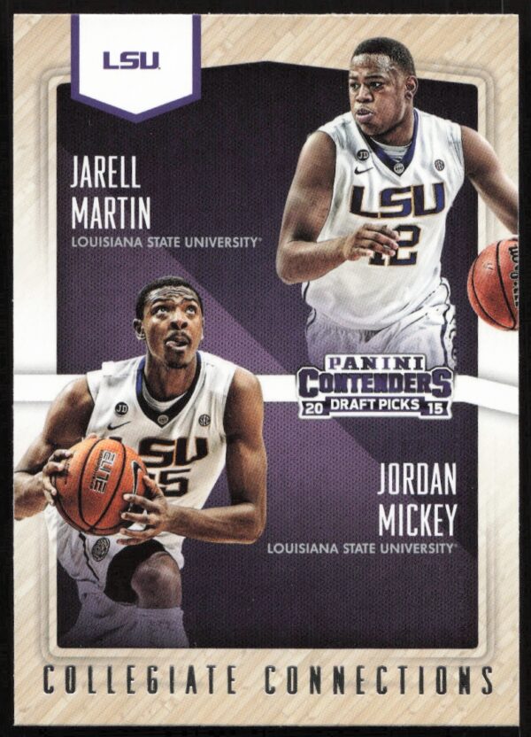 2015 Panini Contenders Draft Picks Jarell Martin / Jordan Mickey Collegiate Connections #13 (Front)