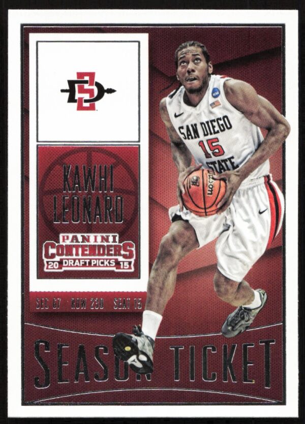 2015 Panini Contenders Draft Picks Kawhi Leonard #53 (Front)