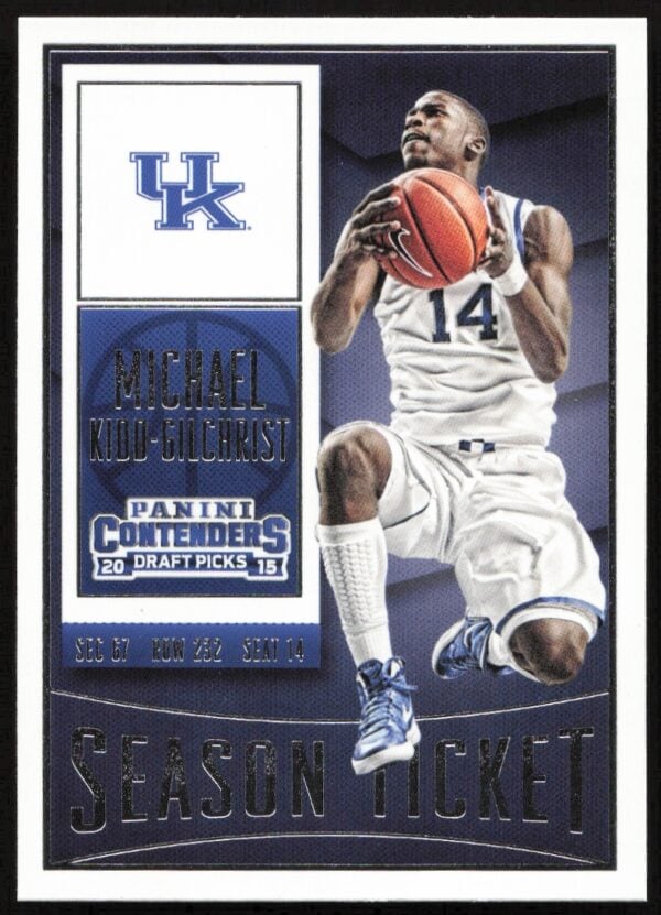 Michael Kidd-Gilchrist in action on a 2015 Panini Contenders UK themed basketball card.