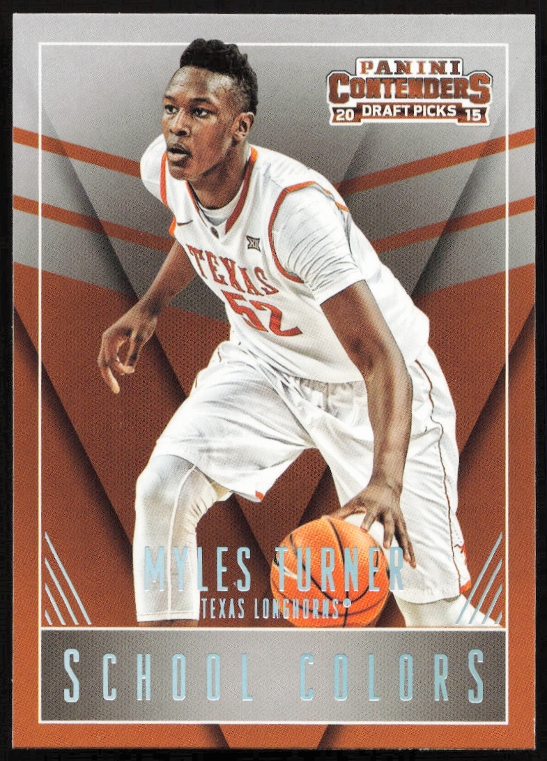 2015 Panini Contenders Draft Picks Myles Turner School Colors #31 (Front)