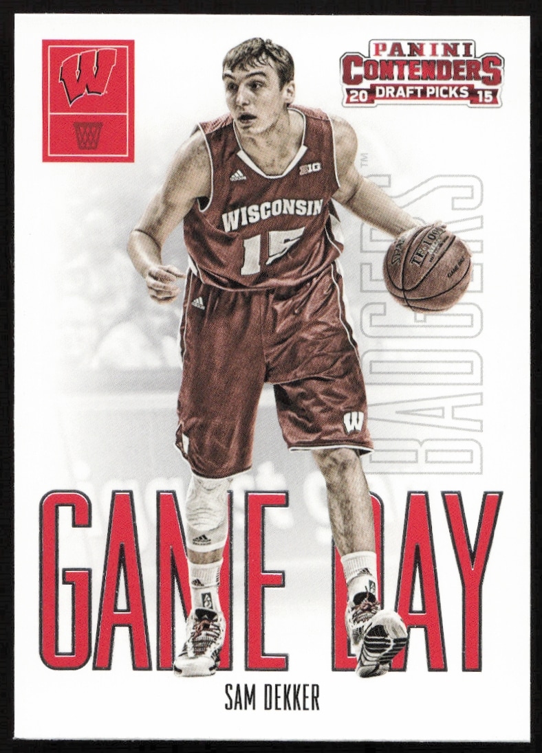 2015 Panini Contenders Draft Picks Sam Dekker Game Day #39 (Front)