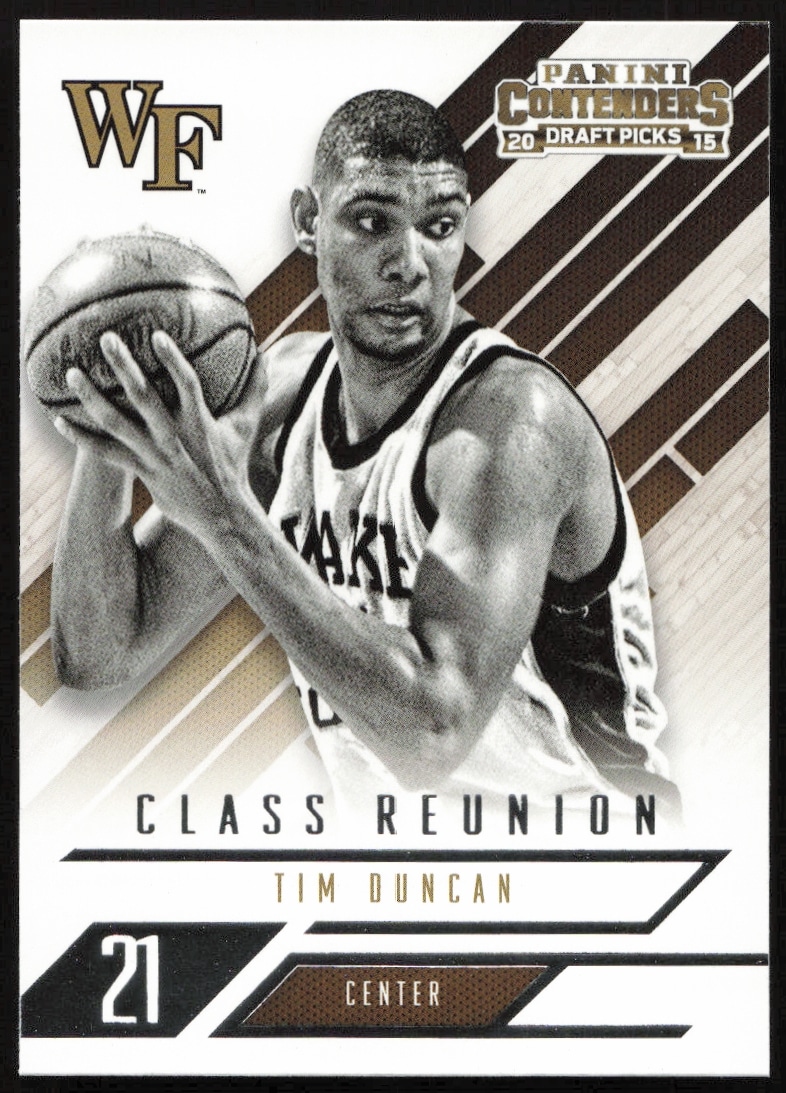 2015 Panini Contenders Draft Picks Tim Duncan Class Reunion #23 (Front)