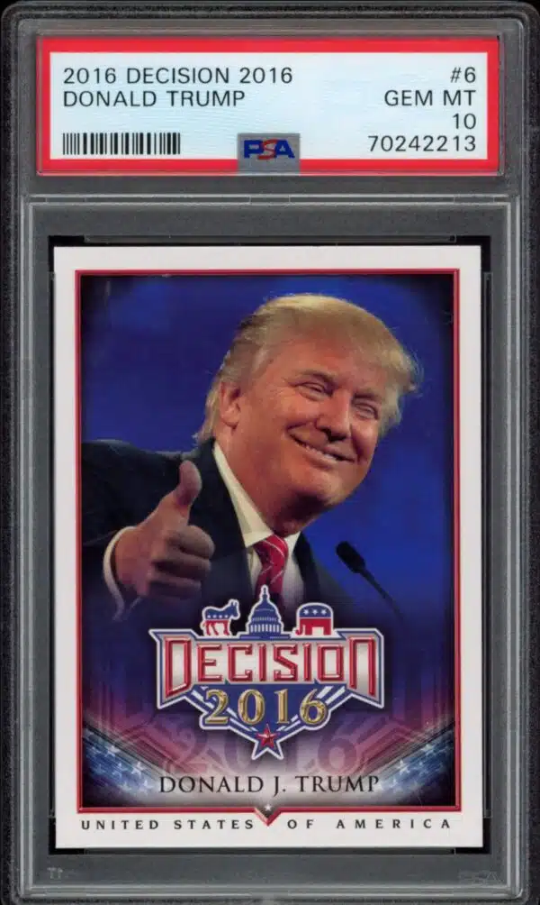 2016 Leaf Decision Donald Trump #6 (PSA 10) (Front)