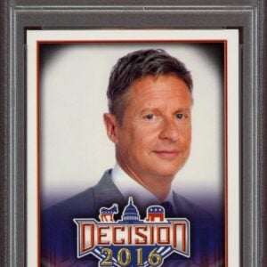 Gary Johnson collectible card from Decision 2016 series, rated MINT 9 by PSA.