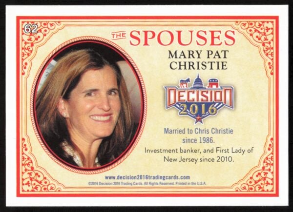 2016 Leaf Decision Mary Pat Christie The Spouses #62 (Back)