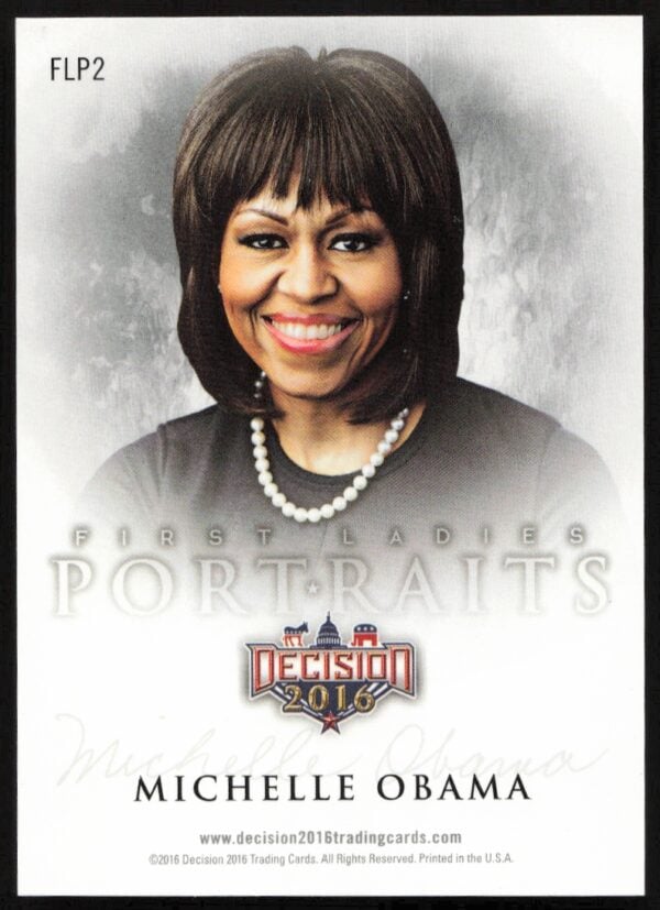 2016 Leaf Decision Michelle Obama First Ladies Portraits #FLP2 (Back)