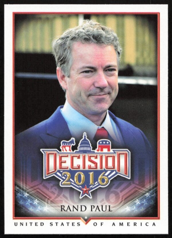 2016 Leaf Decision Rand Paul #20 (Front)