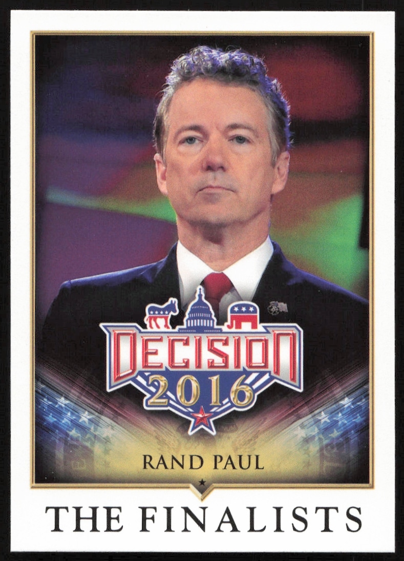 2016 Leaf Decision Rand Paul The Finalists #86 (Error on Back - Card Number Incorrect) (Front)