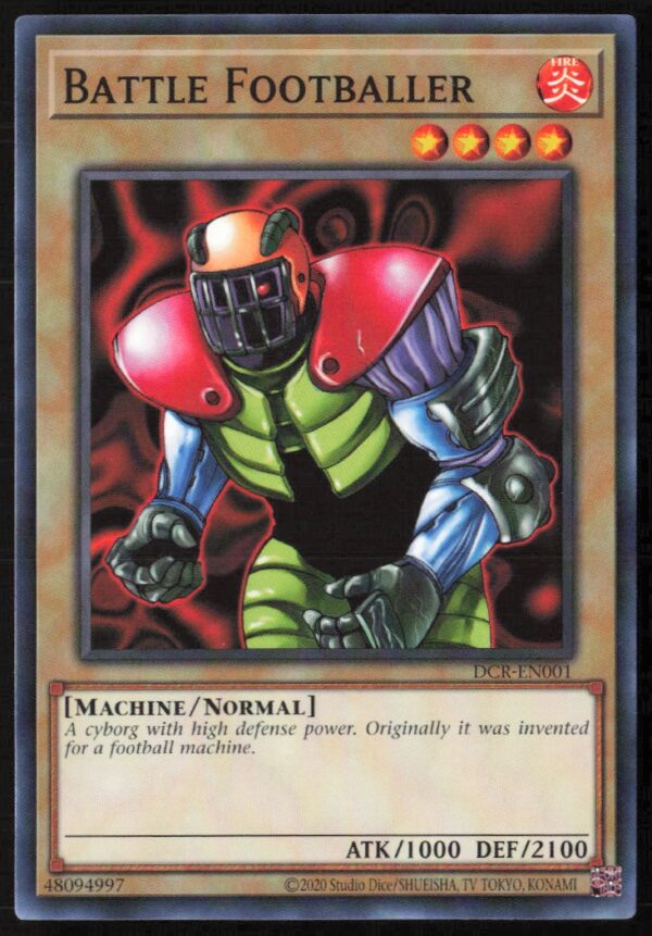 2020 Yu-Gi-Oh! Dark Crisis (25th Anniversary Edition) Battle Footballer #DCR-EN001 (Front)