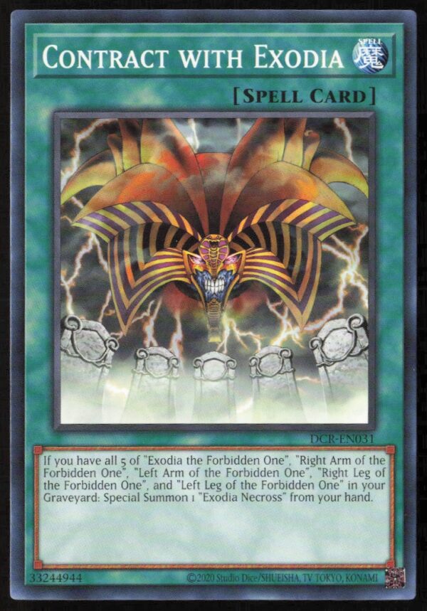 2020 Yu-Gi-Oh! Dark Crisis (25th Anniversary Edition) Contract With Exodia #DCR-EN031 (Front)