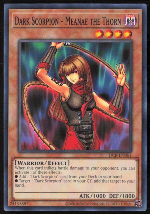 2020 Yu-Gi-Oh! Dark Crisis (25th Anniversary Edition) Dark Scorpion-Meanae The Thorn #DCR-EN061 (Front)