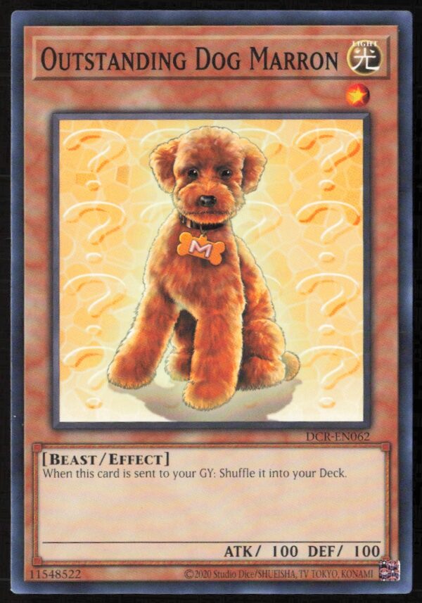 2020 Yu-Gi-Oh! Dark Crisis (25th Anniversary Edition) Outstanding Dog Marron #DCR-EN062 (Front)