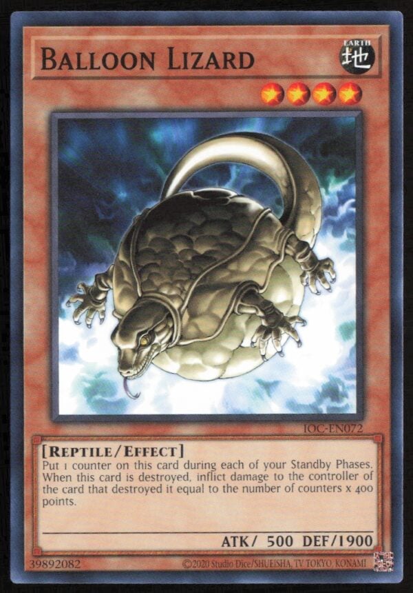 2020 Yu-Gi-Oh! Invasion of Chaos (25th Anniversary Edition) Balloon Lizard #IOC-EN072 (Front)