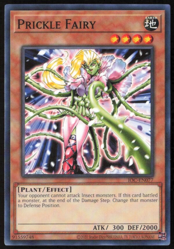 2020 Yu-Gi-Oh! Invasion of Chaos (25th Anniversary Edition) Prickle Fairy #IOC-EN077 (Front)