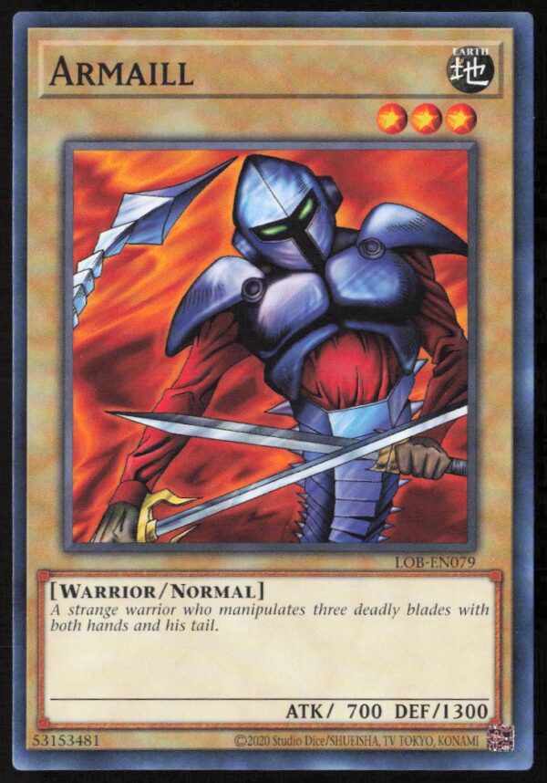 2020 Yu-Gi-Oh! Legend of Blue Eyes White Dragon (25th Anniversary Edition) Armaill #LOB-EN079 (Front)