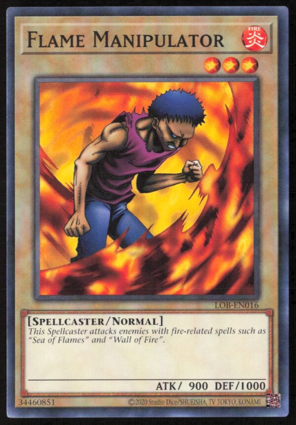 2020 Yu-Gi-Oh! Legend of Blue Eyes White Dragon (25th Anniversary Edition) Flame Manipulator #LOB-EN016 (Front)