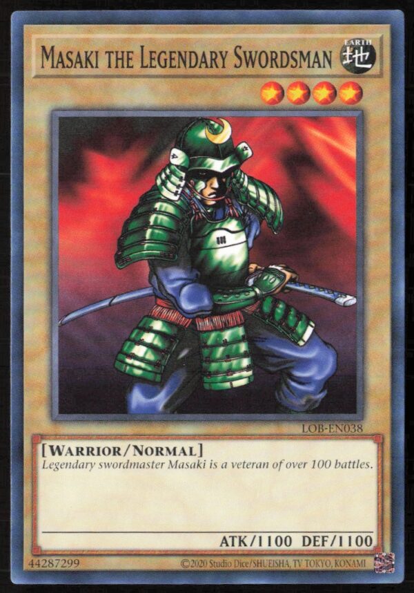 2020 Yu-Gi-Oh! Legend of Blue Eyes White Dragon (25th Anniversary Edition) Masakai The Legendary Swordsman #LOB-EN038 (Front)