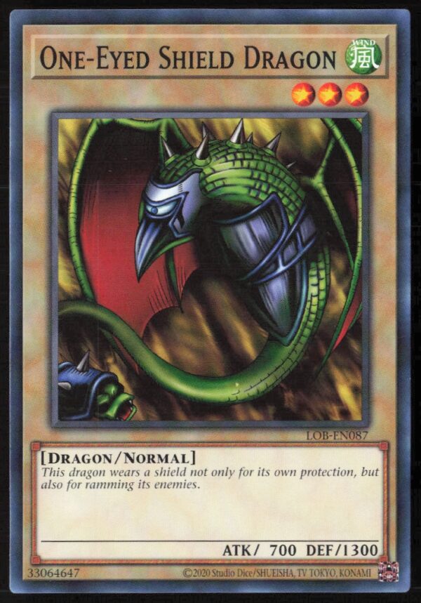 2020 Yu-Gi-Oh! Legend of Blue Eyes White Dragon (25th Anniversary Edition) One-Eyed Shield Dragon #LOB-EN087 (Front)