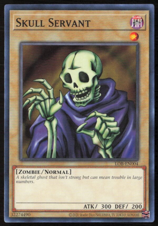 2020 Yu-Gi-Oh! Legend of Blue Eyes White Dragon (25th Anniversary Edition) Skull Servant #LOB-EN004 (Front)