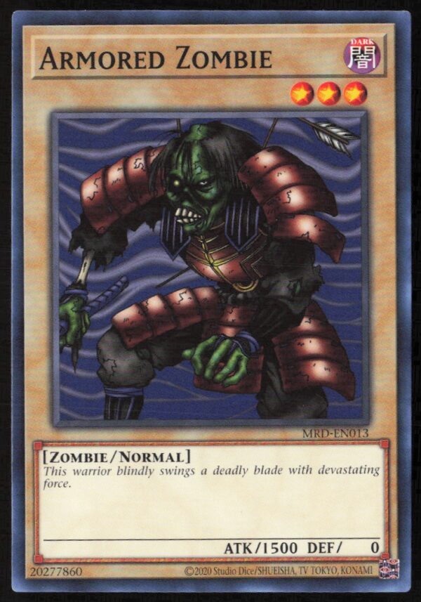 2020 Yu-Gi-Oh! Metal Raiders (25th Anniversary Edition) Armored Zombie #MRD-EN013 (Front)