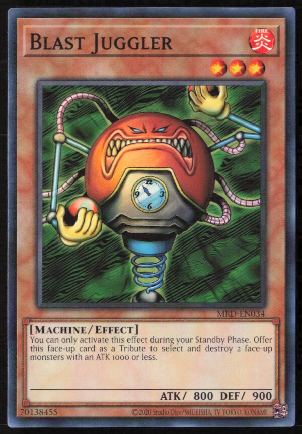 2020 Yu-Gi-Oh! Metal Raiders (25th Anniversary Edition) Blast Juggler #MRD-EN034 (Front)