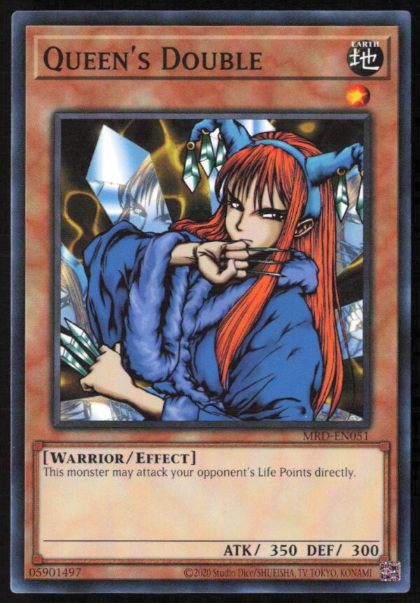 2020 Yu-Gi-Oh! Metal Raiders (25th Anniversary Edition) Queen's Double #MRD-EN051 (Front)