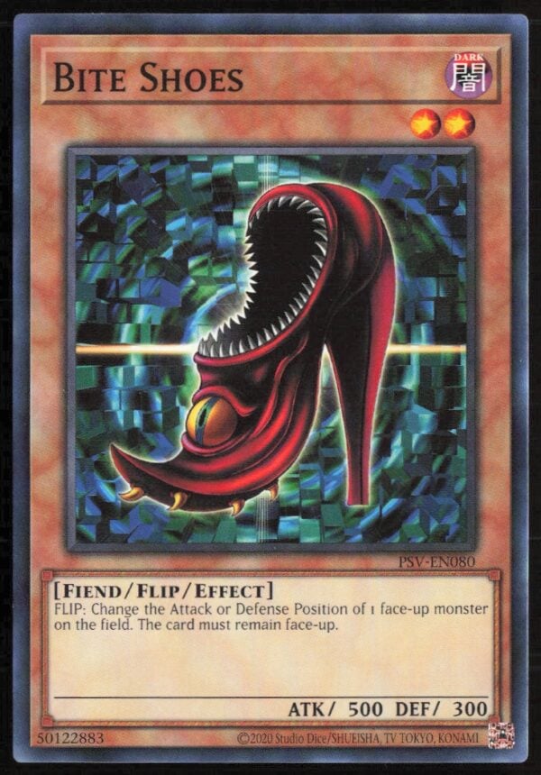 2020 Yu-Gi-Oh! Pharaoh's Servant (25th Anniversary Edition) Bite Shoes #PSV-EN080 (Front)