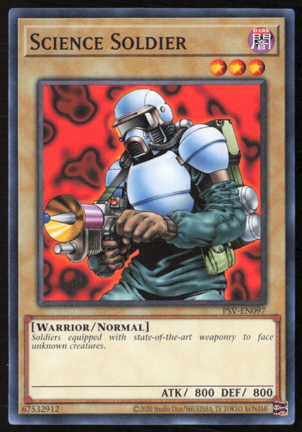 2020 Yu-Gi-Oh! Pharaoh's Servant (25th Anniversary Edition) Science Soldier #PSV-EN097 (Front)